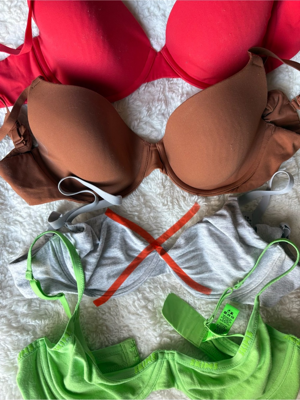 SKIMS bundle of 3 bras - all 34c